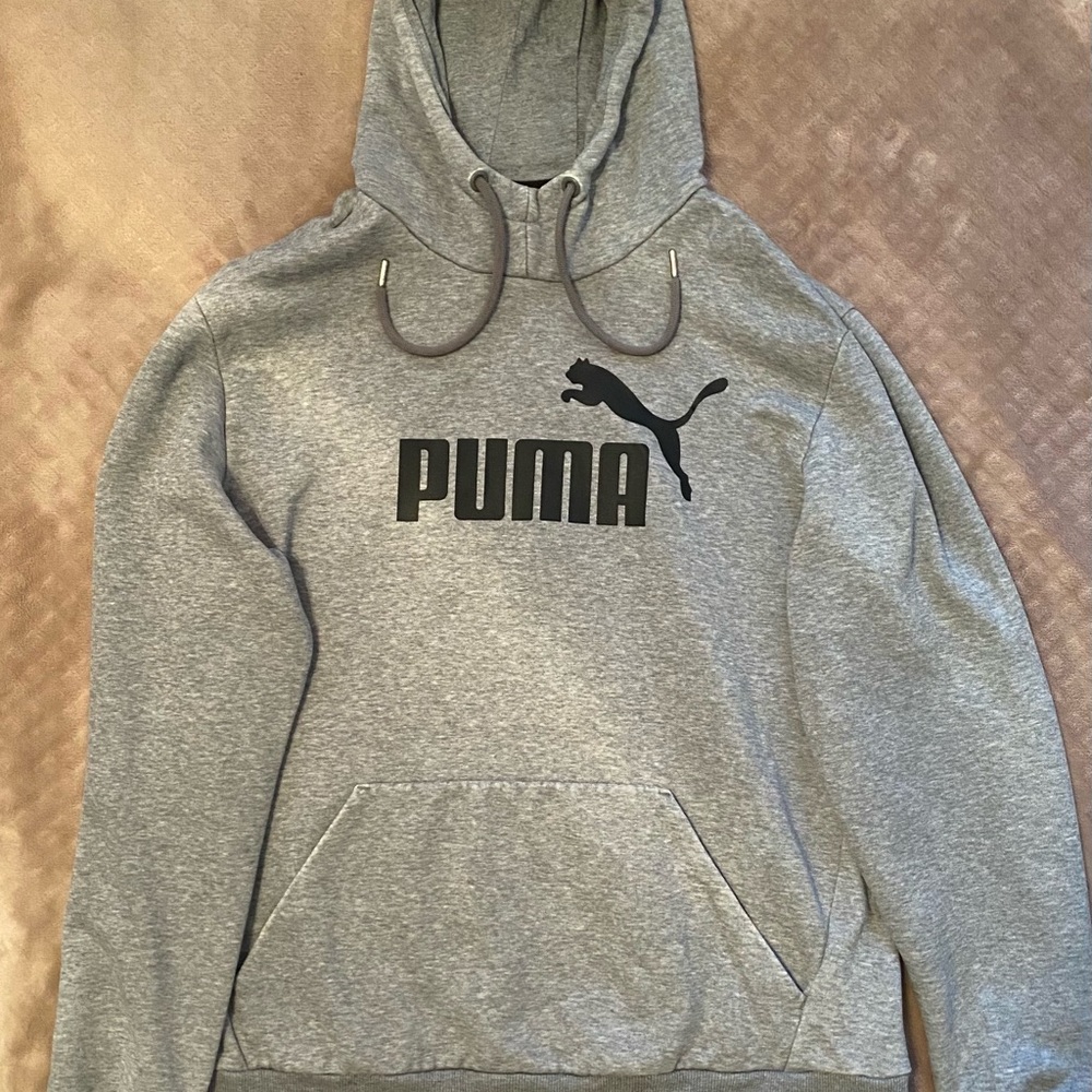 Grey Puma athletic hoodie
